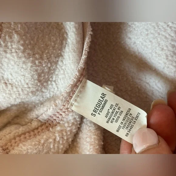 Sz S Aerie jogger sweatpants baby pink rose blush elastic waits pockets - Picture 8 of 8